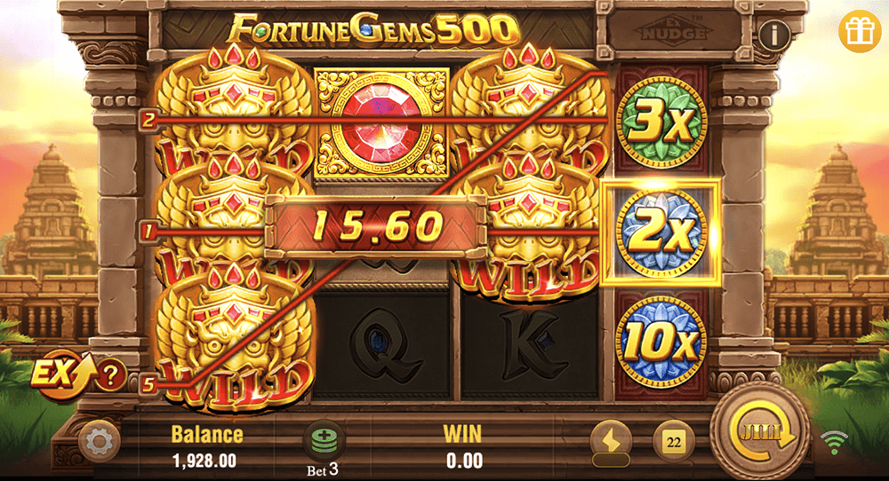 Reglas del tragamonedas de vídeo Fortune Gems 500
